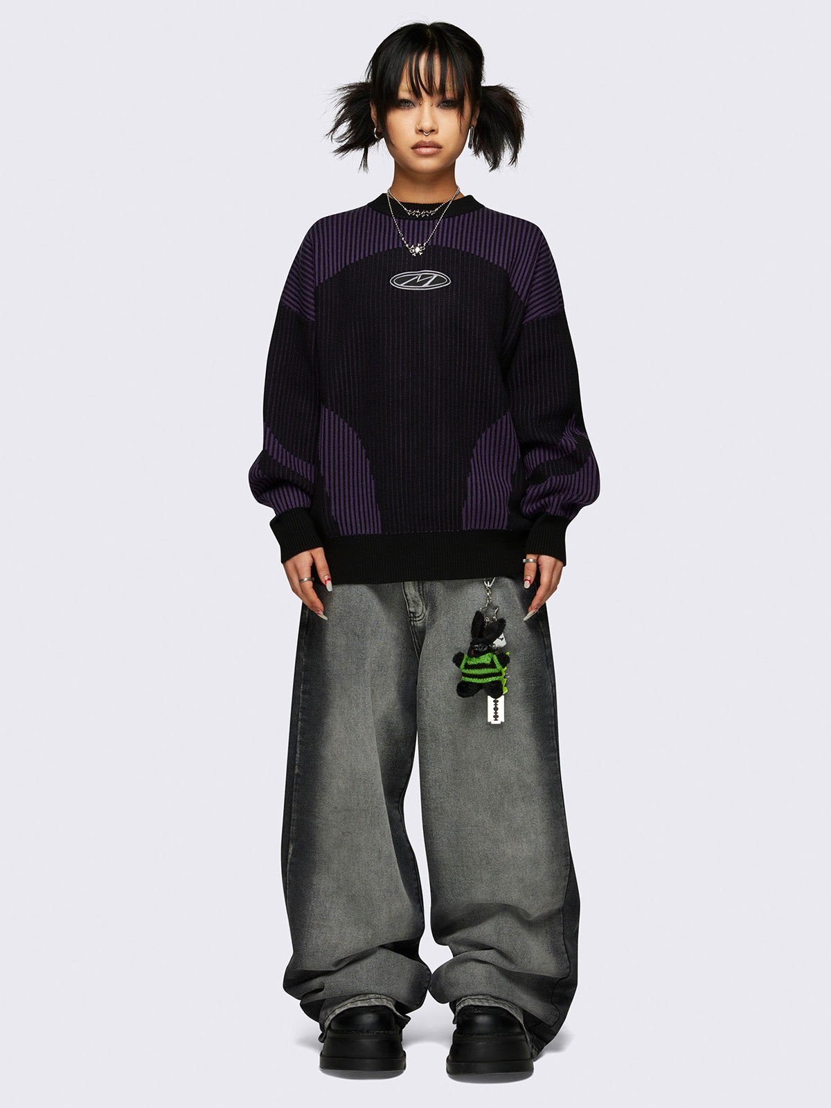 Black & Purple Jumper