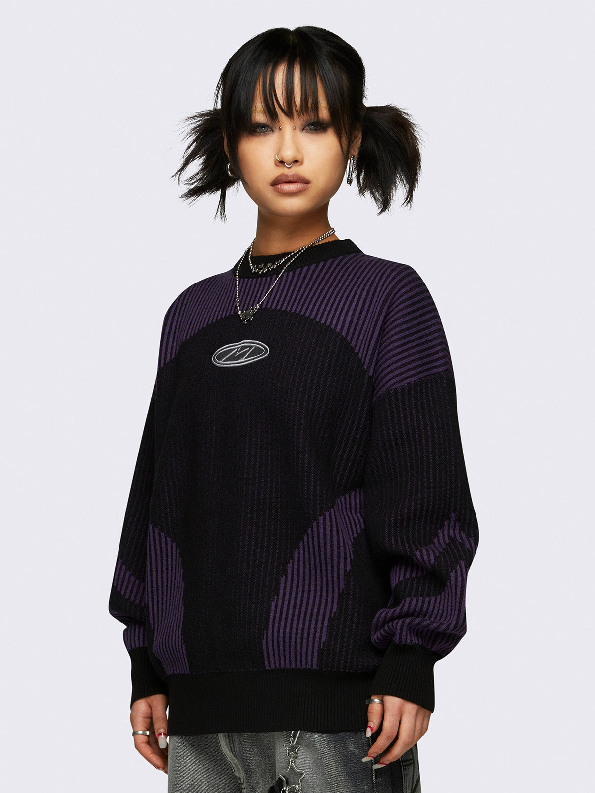 Black & Purple Jumper