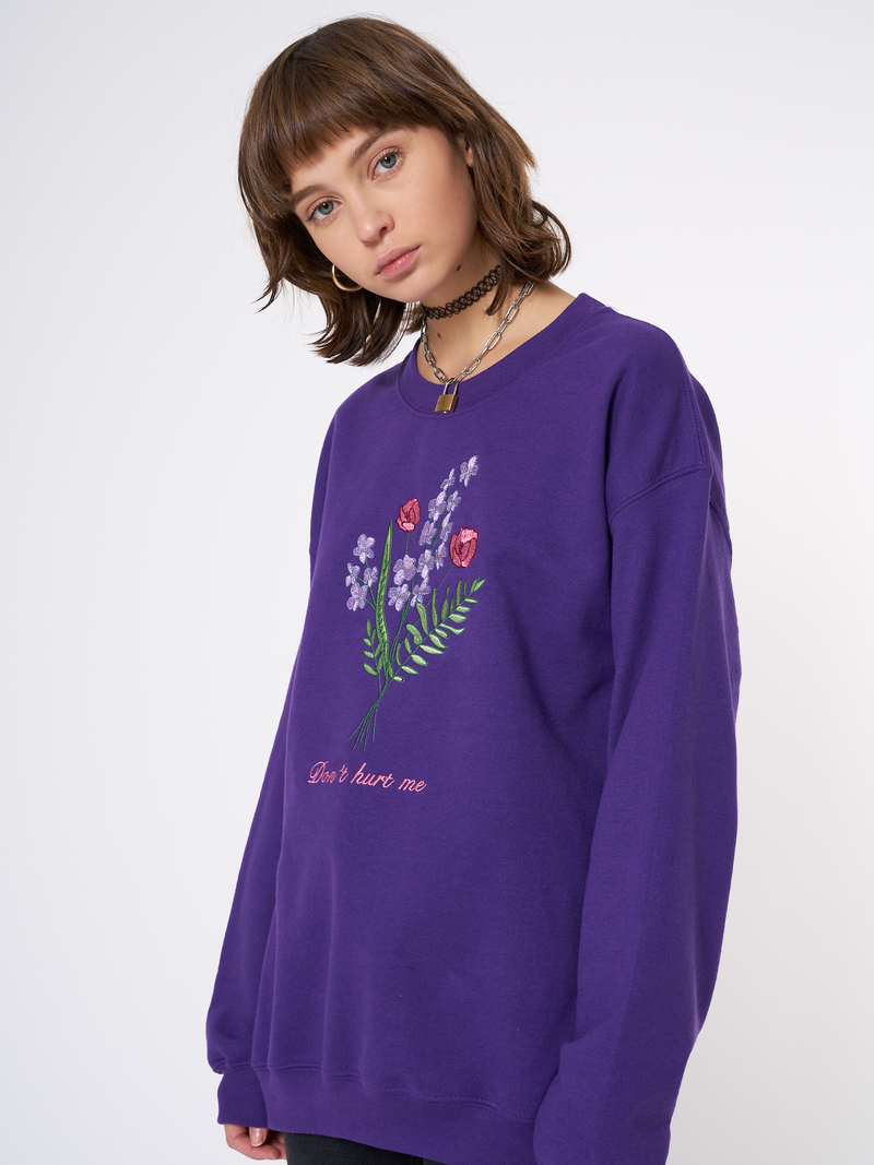 Don't Hurt Me Sweater in Purple