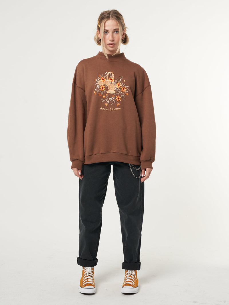 Bonjour L' Automne Oversized High Neck Sweater - Minga London
