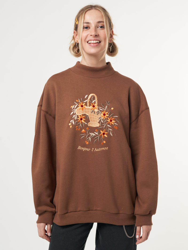 Bonjour L' Automne Oversized High Neck Sweater - Minga London