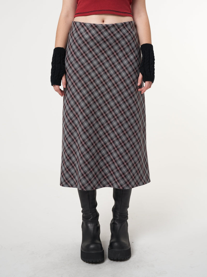 Courtney Plaid Midi Skirt - Minga London