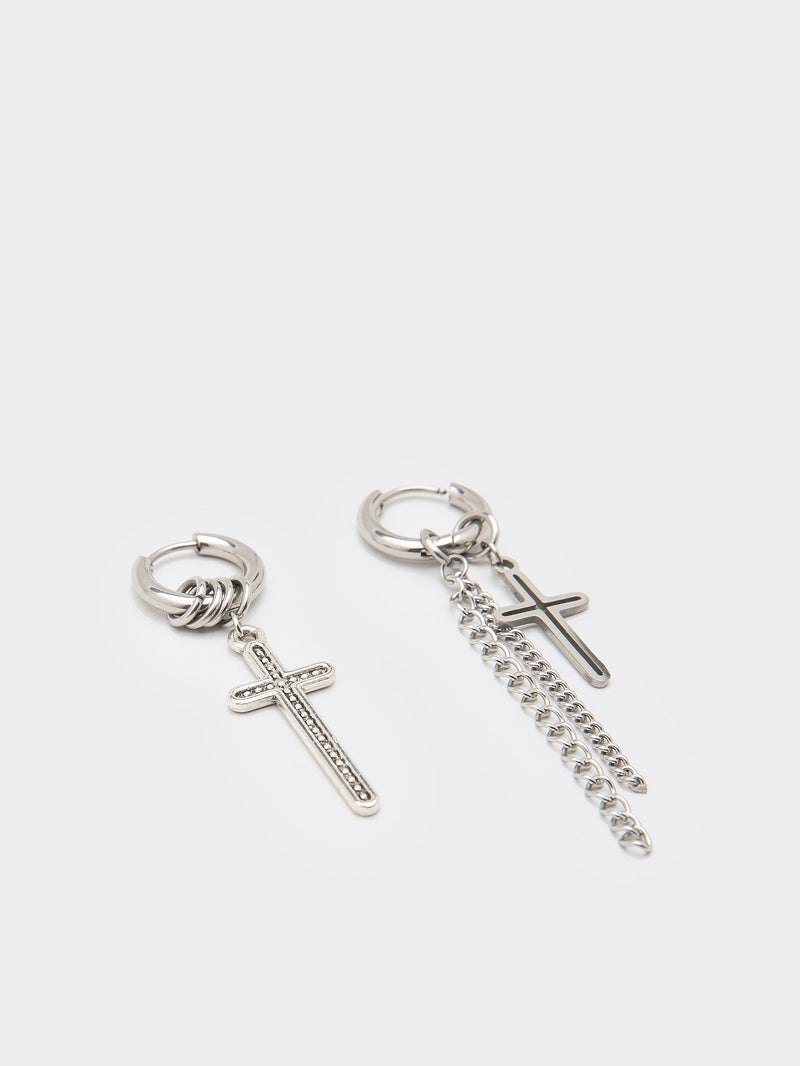 Cross Your Mind Drop Earrings - Minga London