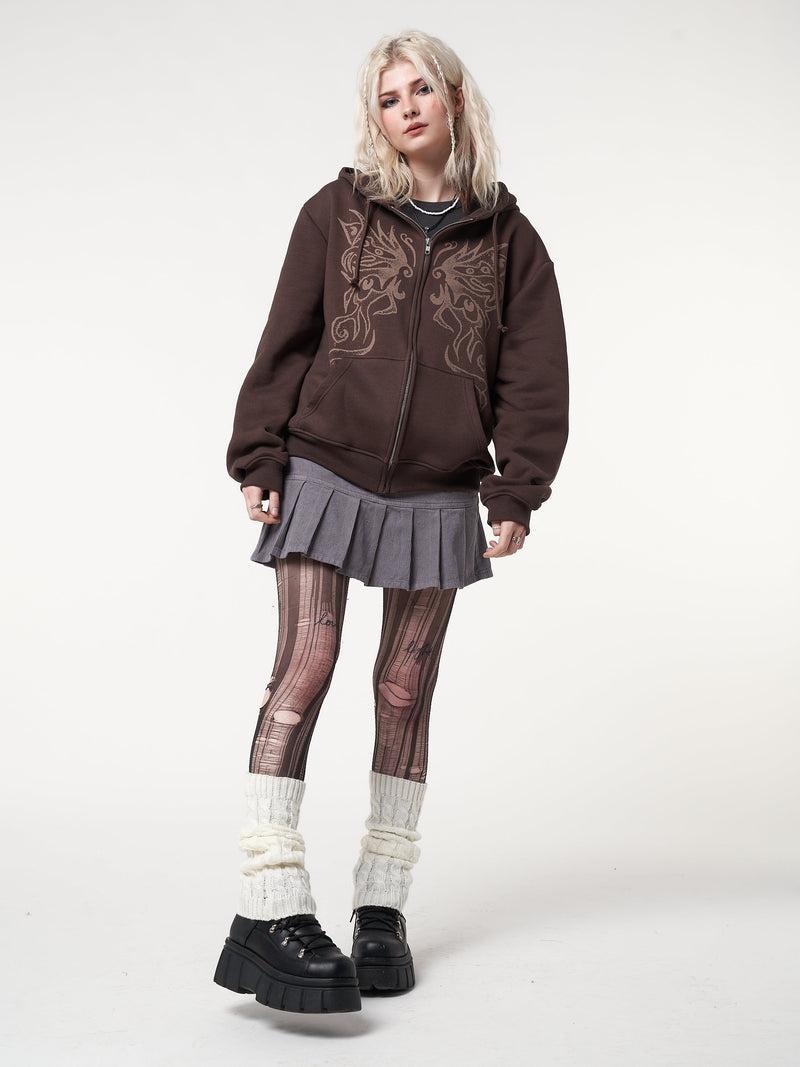 Fairy Wings Zip Up Hoodie Jacket - Minga London