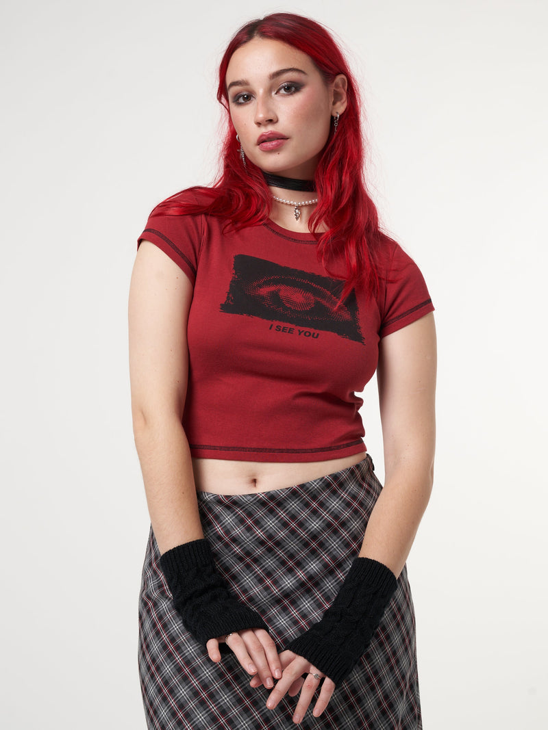 I See You Eye Graphic Crop Tee - Minga London