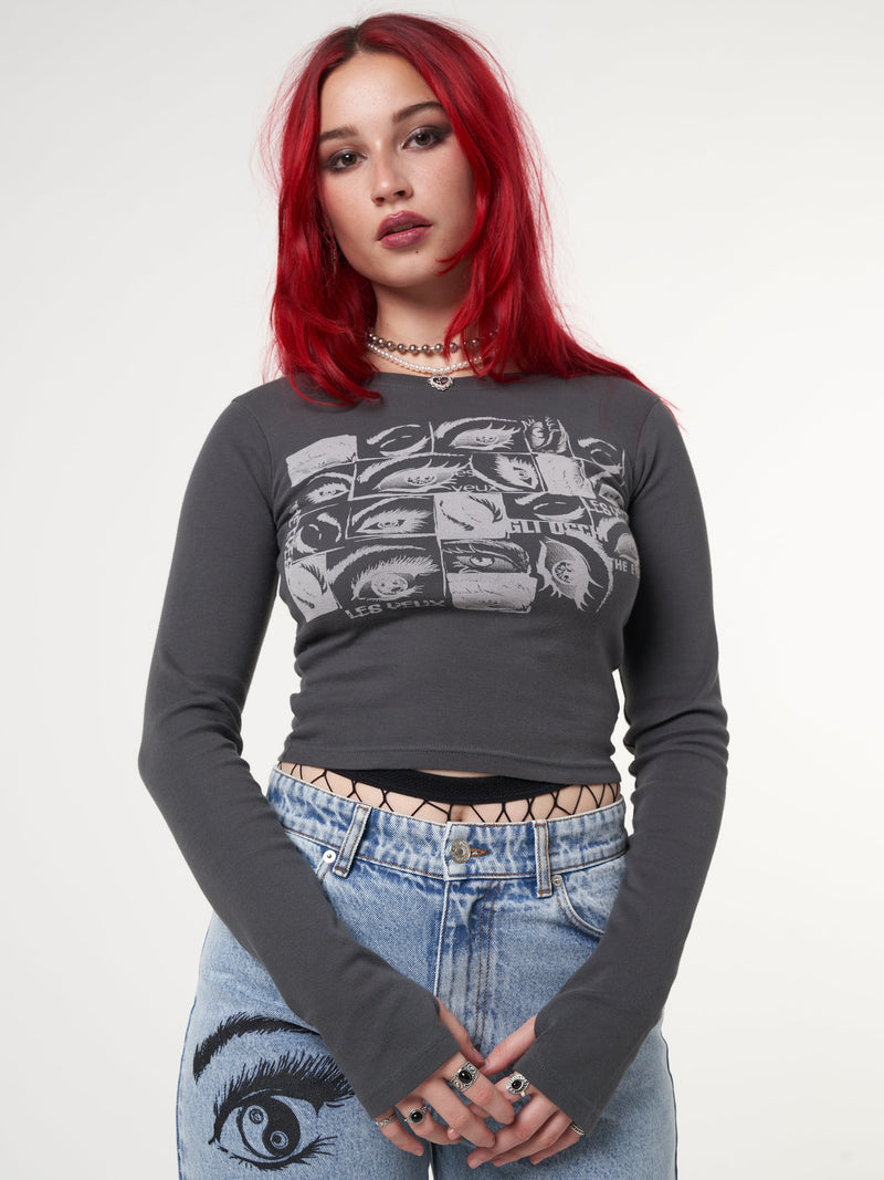 Lex Yeux Graphic Crop Top - Minga London