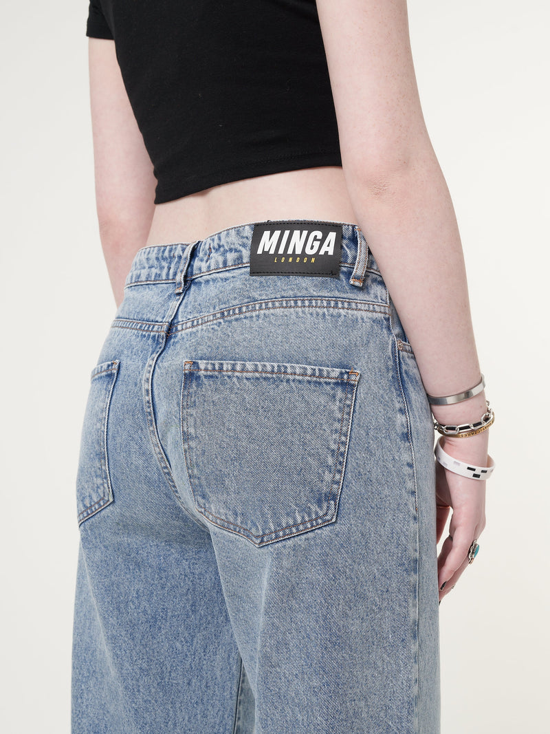 Minga x Strangervinyl Daisy Baggy Jeans - Minga London