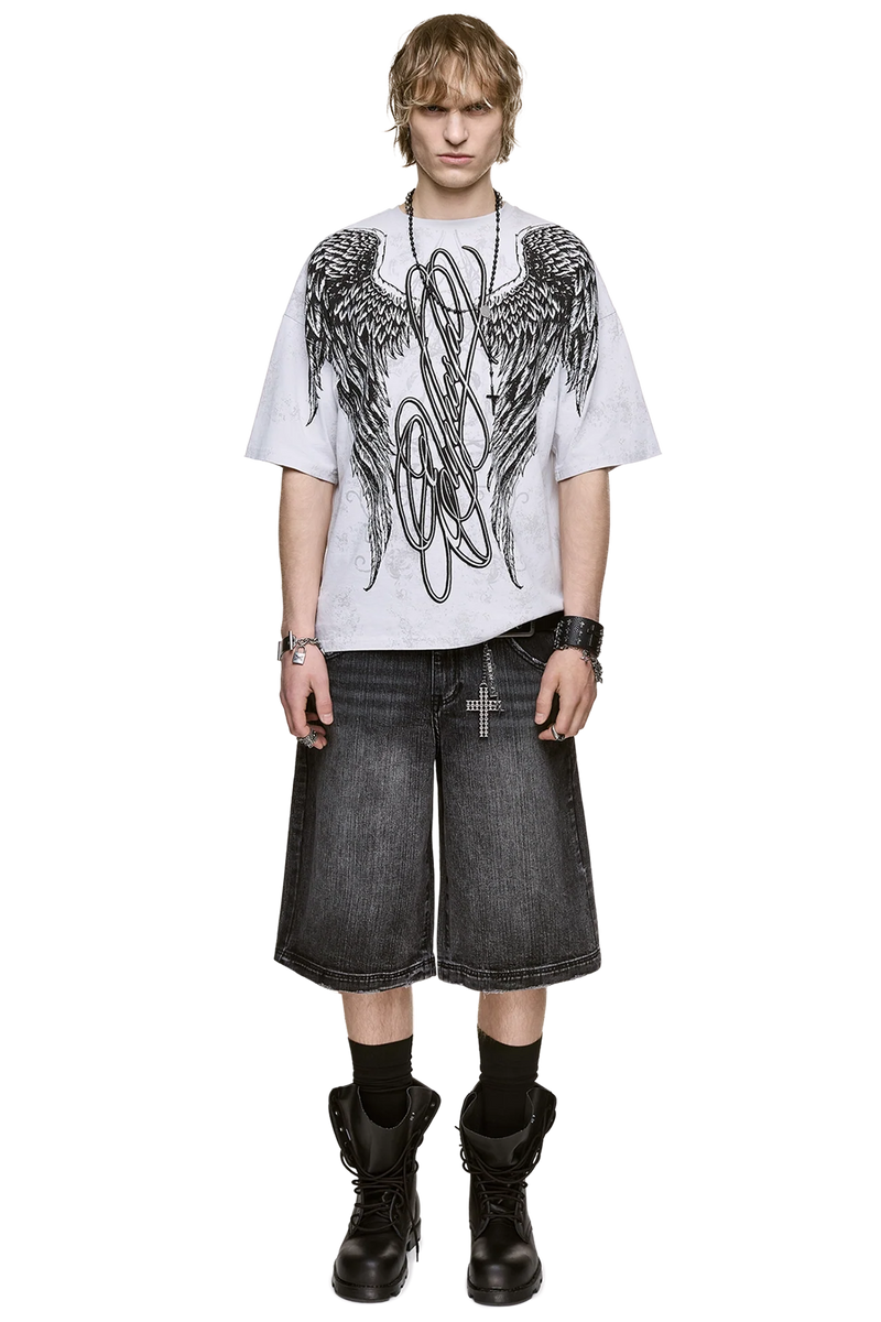 Worn Black Washed Jorts