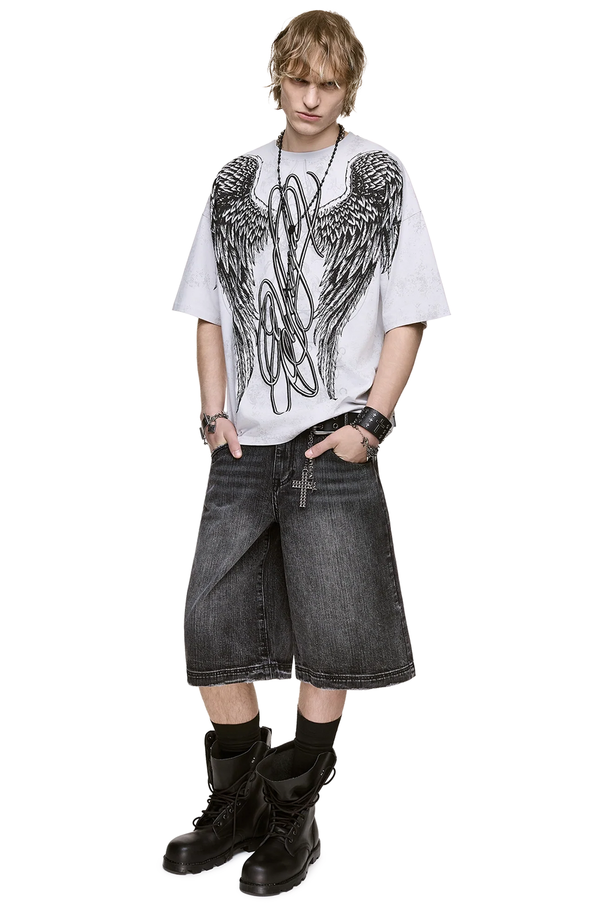 Worn Black Washed Jorts