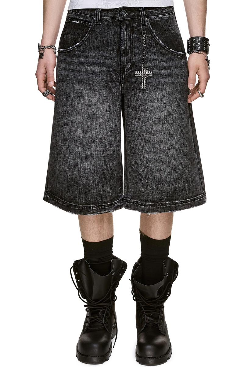 Worn Black Washed Jorts