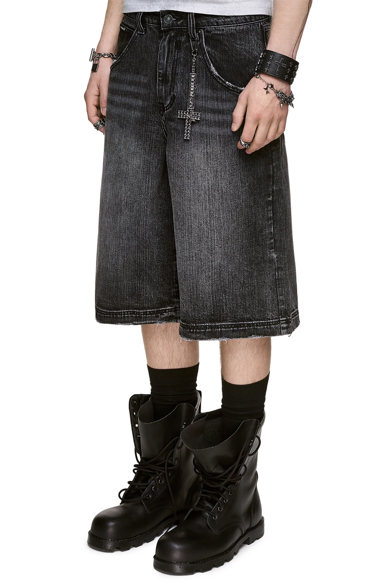 Worn Black Washed Jorts