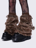 Astra furry leg warmers