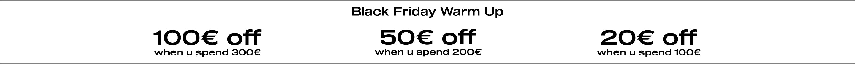 Black Friday Warm Up 2025