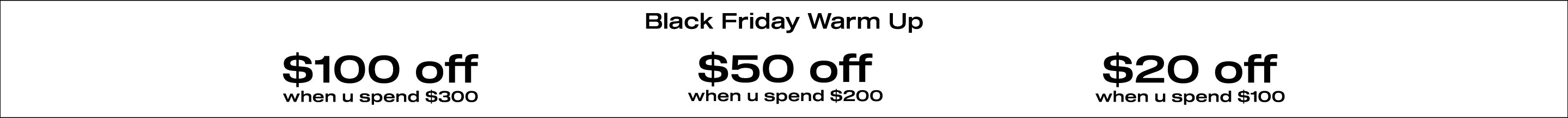 Black Friday Warm Up 2025