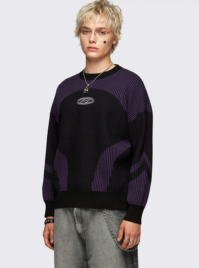 Black & Purple Jumper