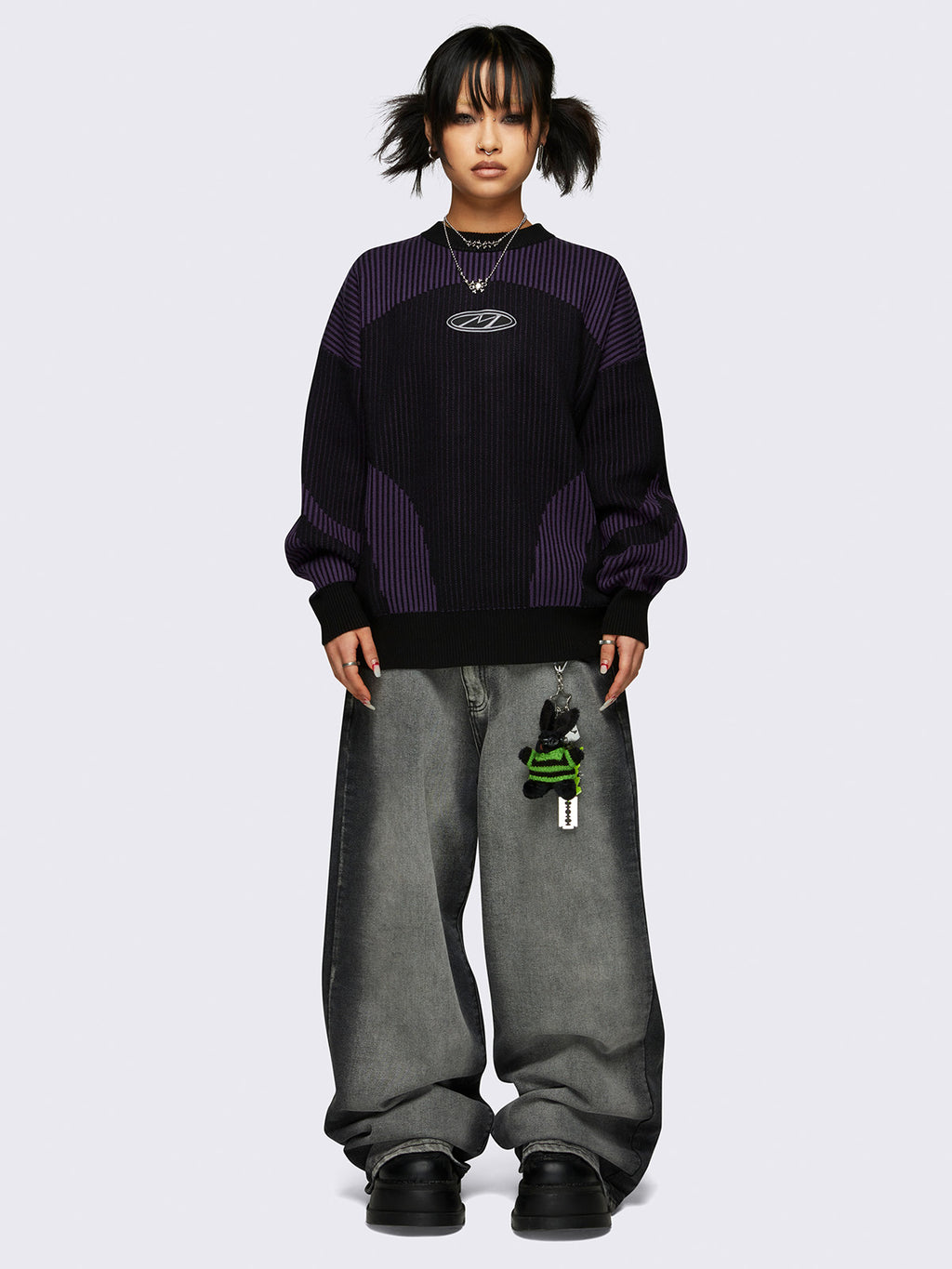 Black & Purple Jumper