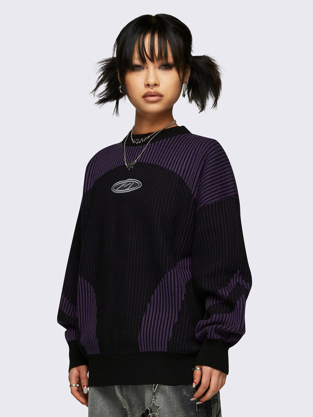 Black & Purple Jumper