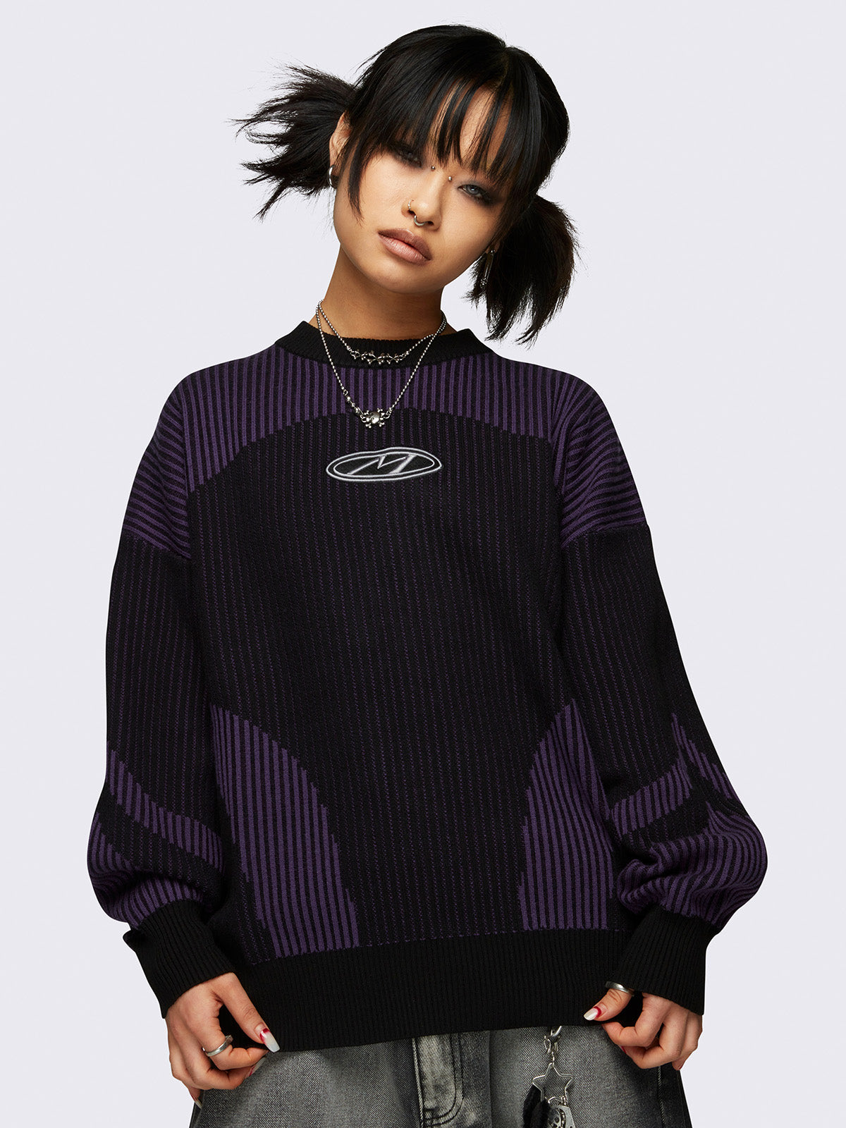 Black & Purple Jumper