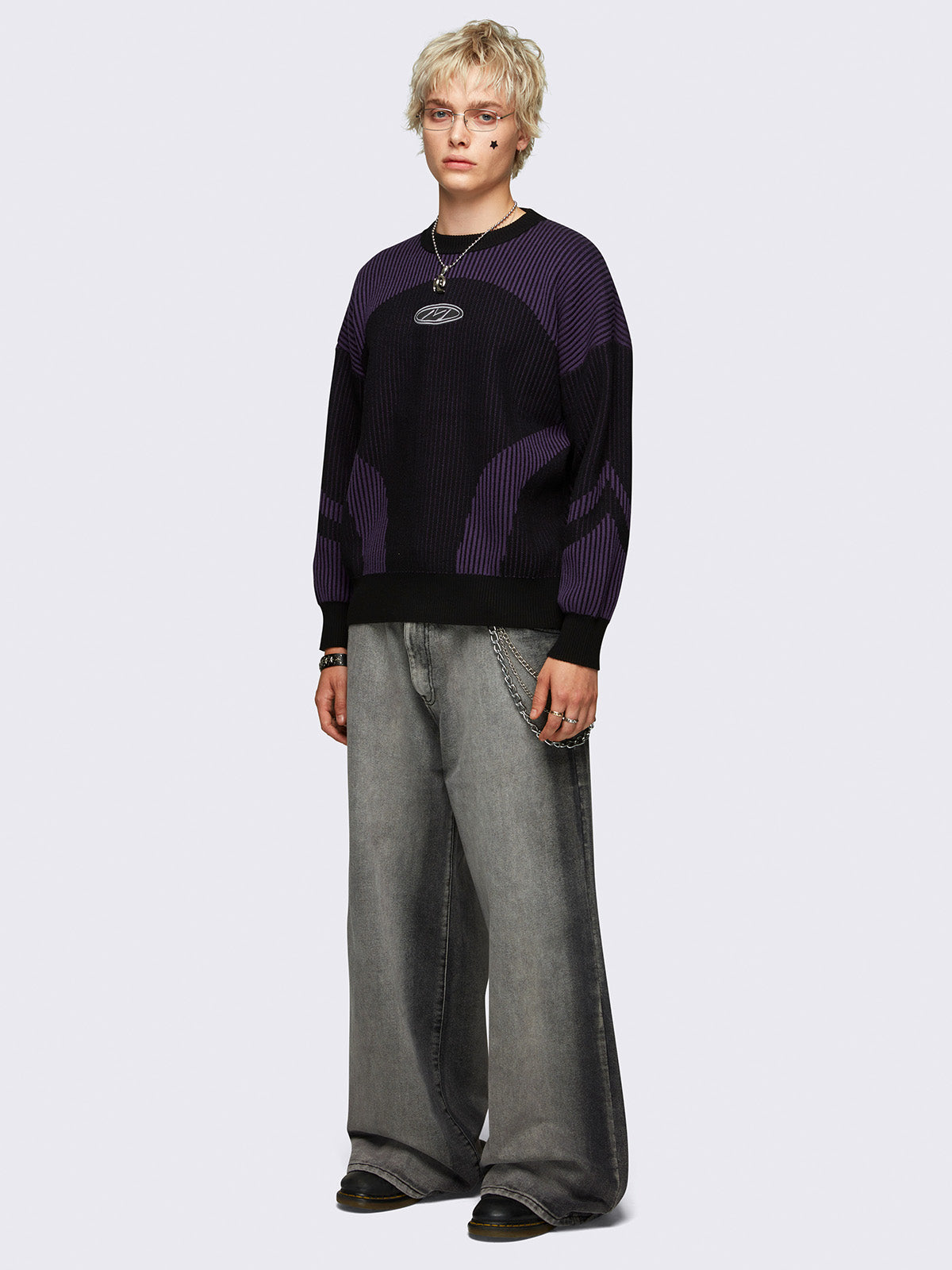 Black & Purple Jumper