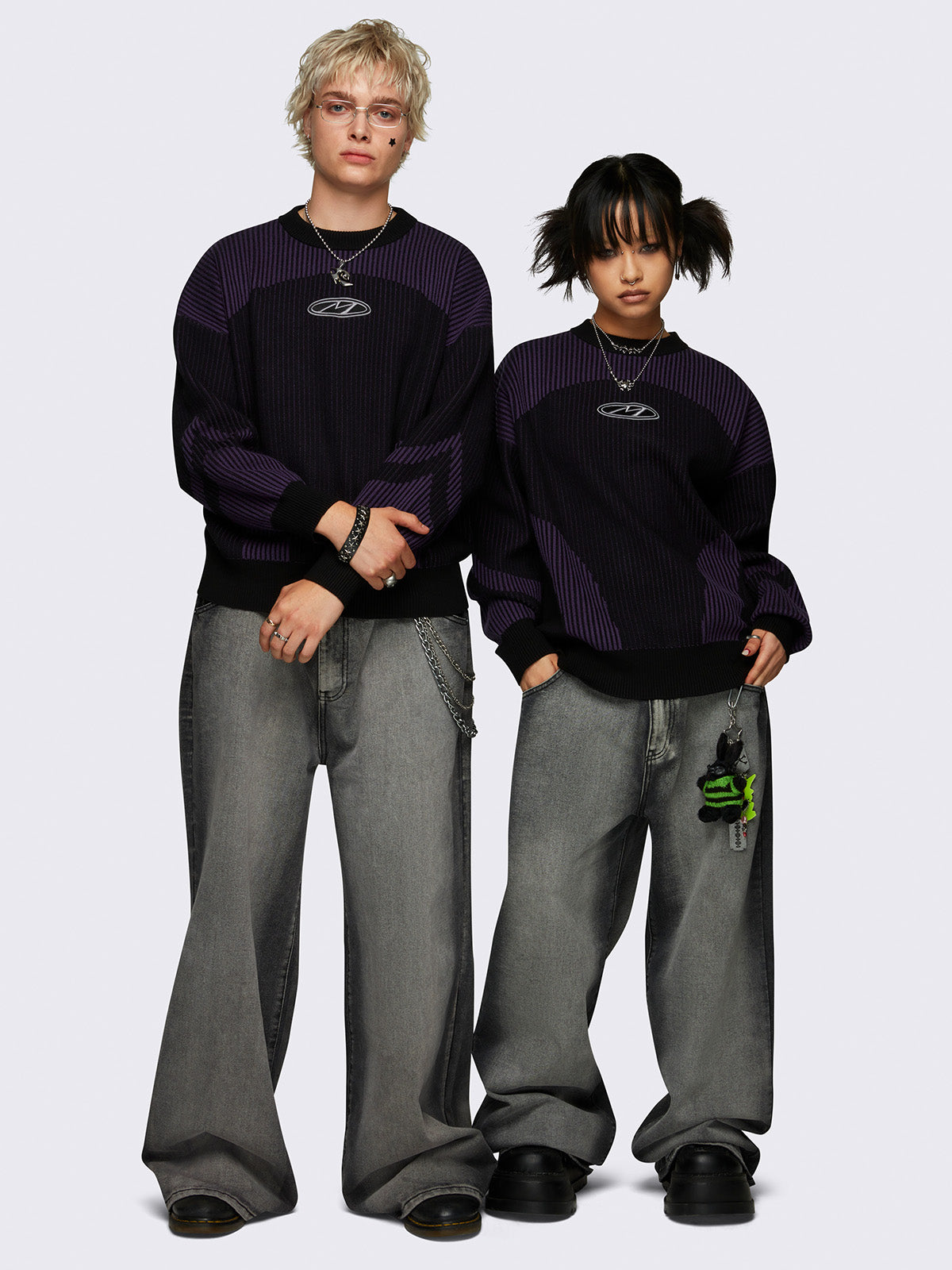 Black & Purple Jumper
