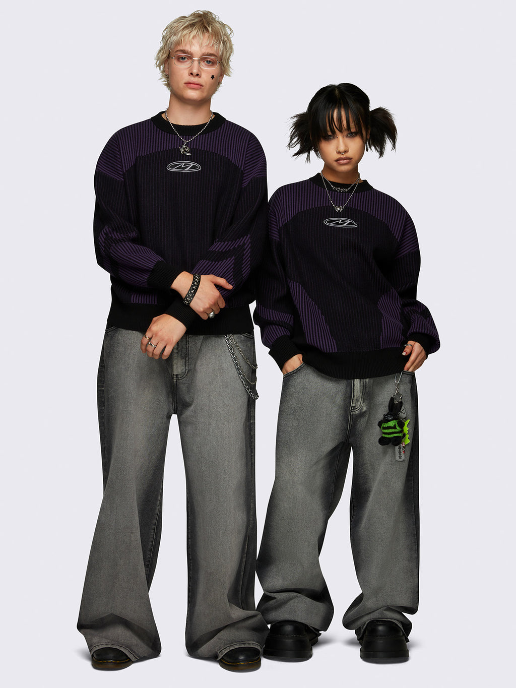 Black & Purple Jumper