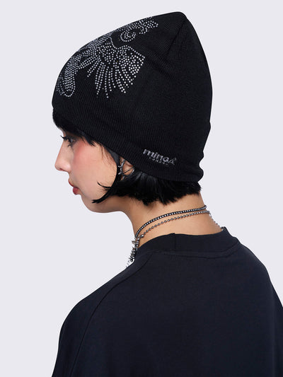 Skull Rhinestones Beanie