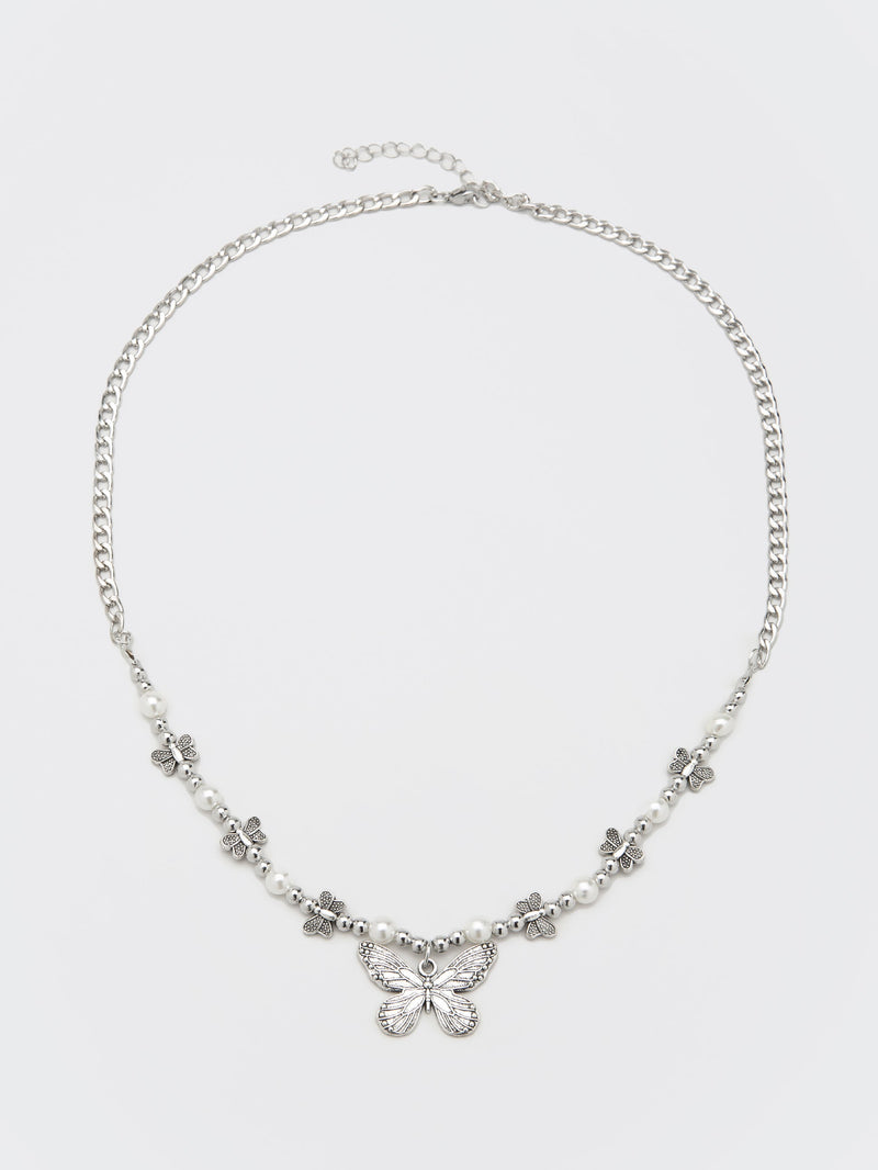 Mythical Butterfly Pearl Necklace - Minga London
