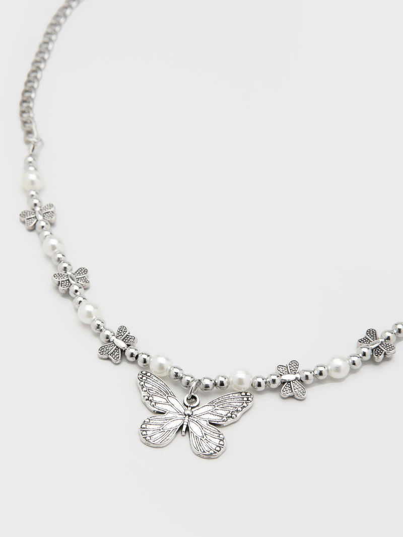Mythical Butterfly Pearl Necklace - Minga London