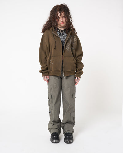 Desert Dust Contrast Striped Jumper