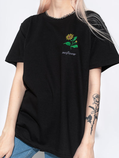 Sunflower Oversized T-shirt in Black 