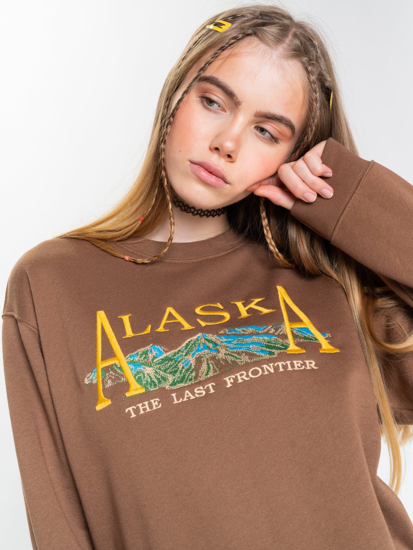 Alaska Sweater in Brown#color_brown