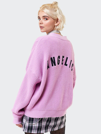 Angelic Pink Knitted Cardigan - Minga London