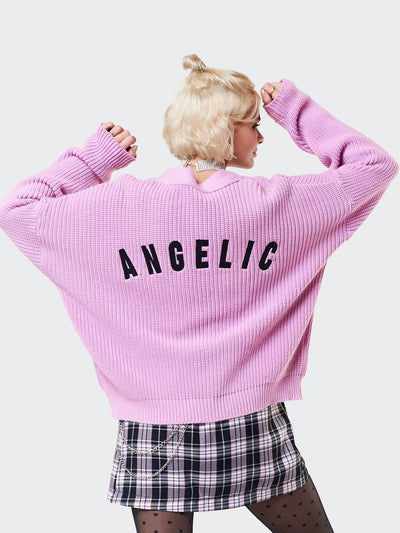 Angelic Pink Knitted Cardigan - Minga London