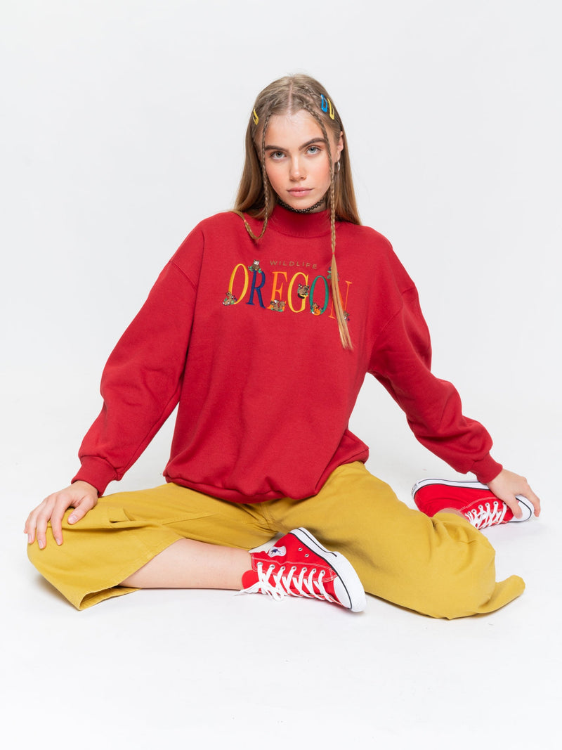 Oregon Oversized High Neck Sweater - Minga London