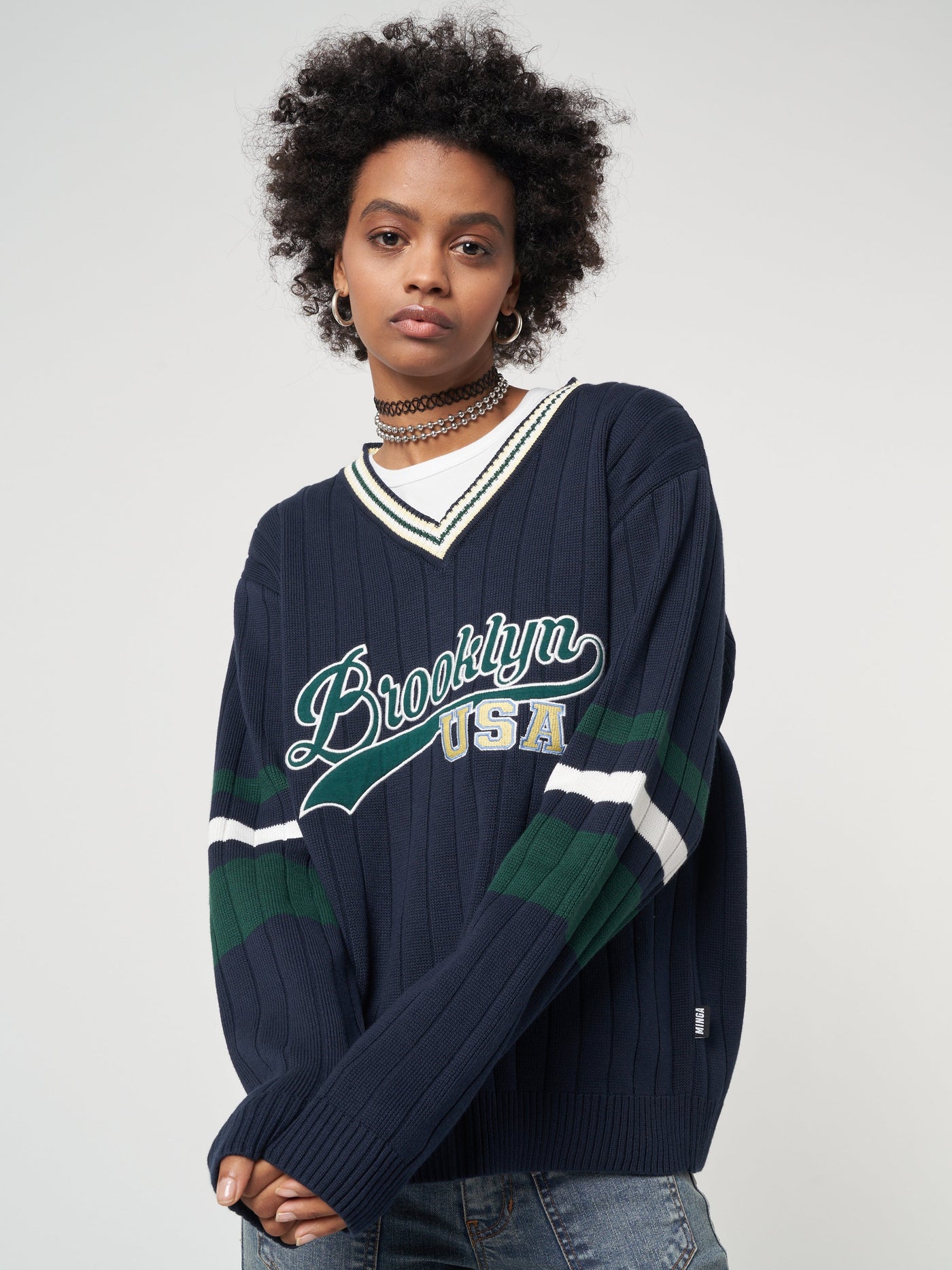 Brooklyn USA Striped Jumper - Minga London