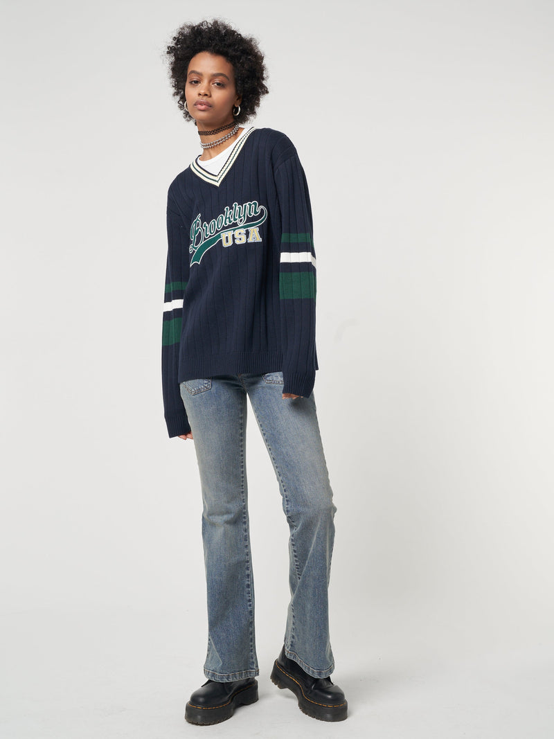 Brooklyn USA Striped Jumper - Minga London