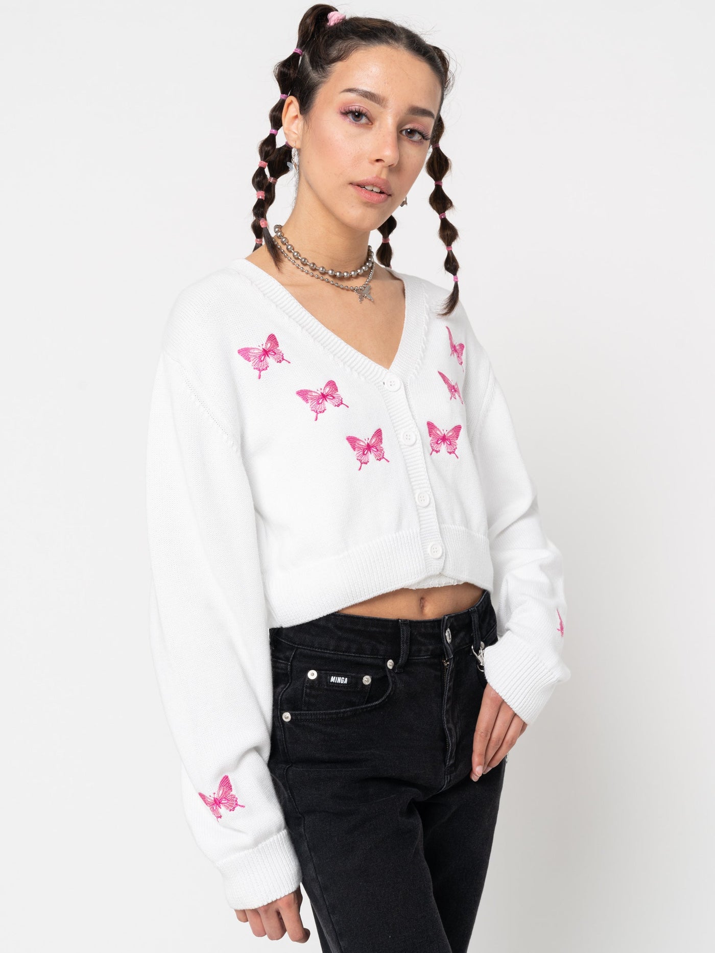 Butterfly Queen Crop Cardigan - Minga London