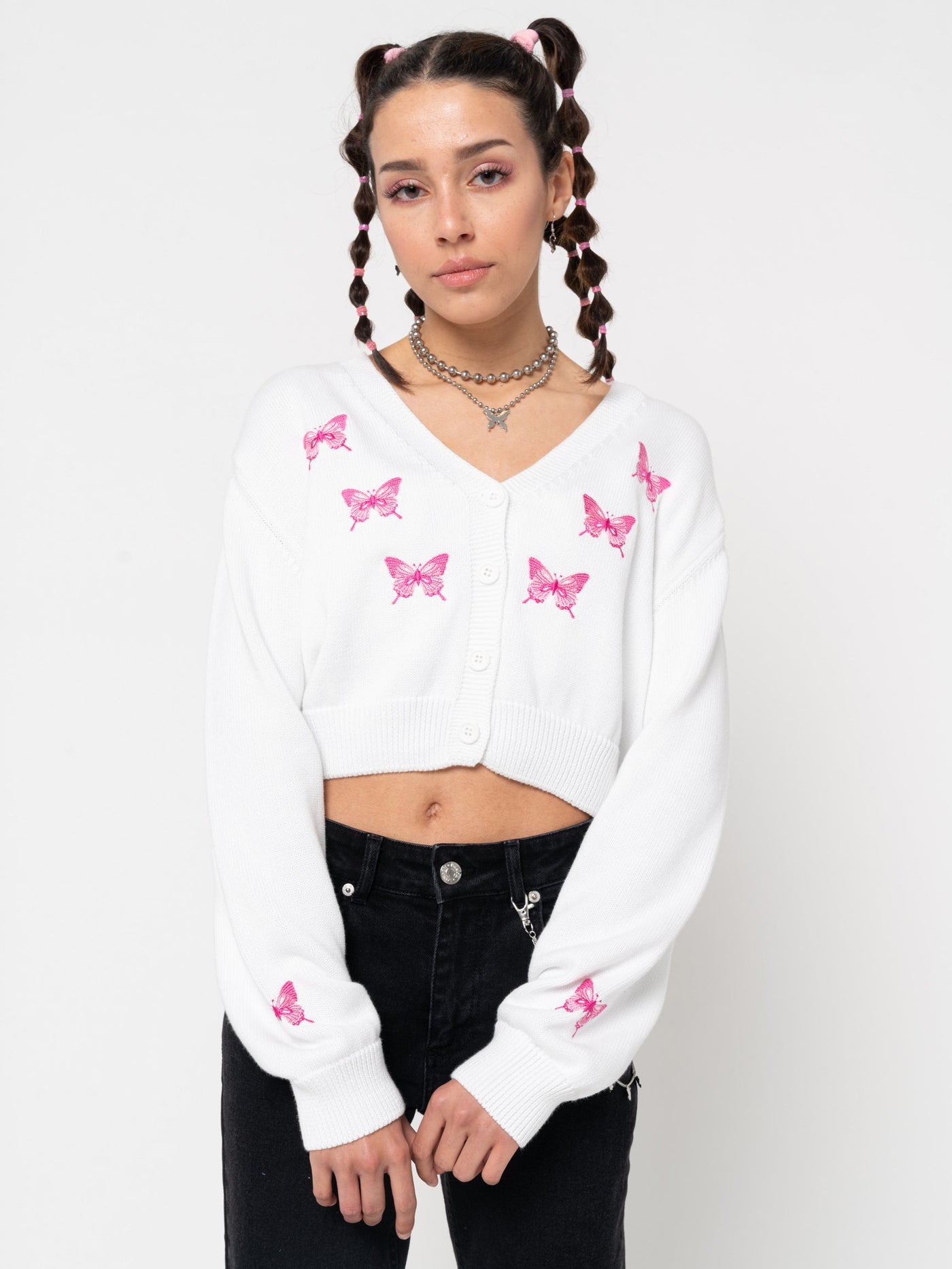 Butterfly Queen Crop Cardigan - Minga London