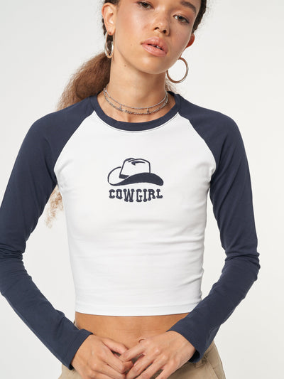 Cowgirl Hat Baseball Tee - Minga London