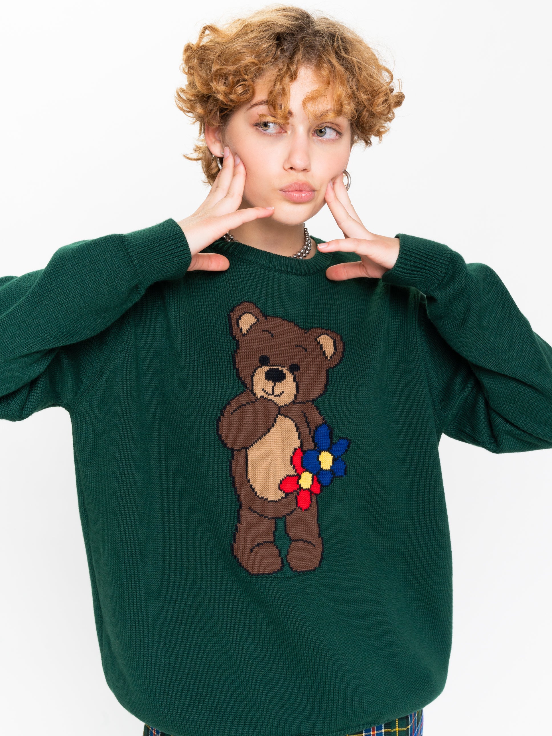 Cute Teddy Bear Knitted Jumper - Minga London