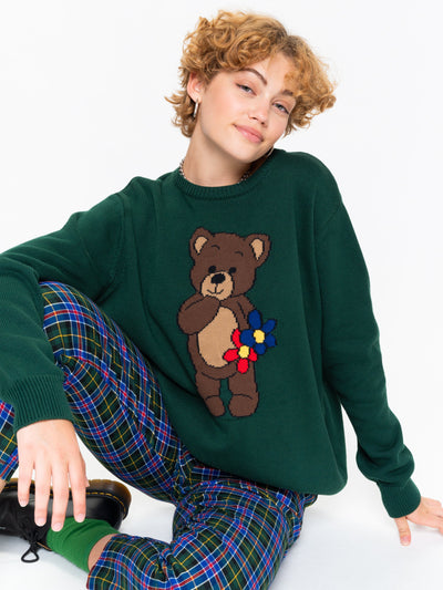 Cute Teddy Bear Knitted Jumper - Minga London