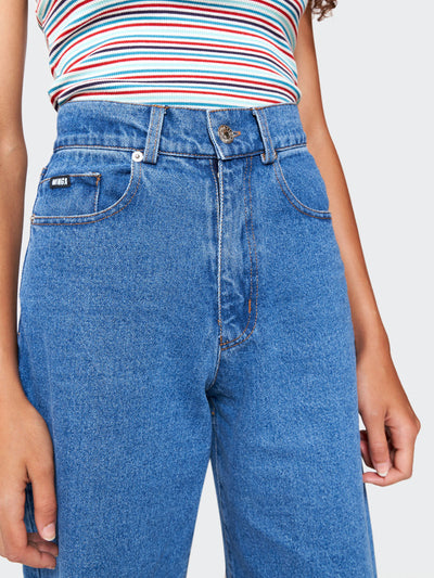 Denim Skater Jeans in Mid Blue - Minga London