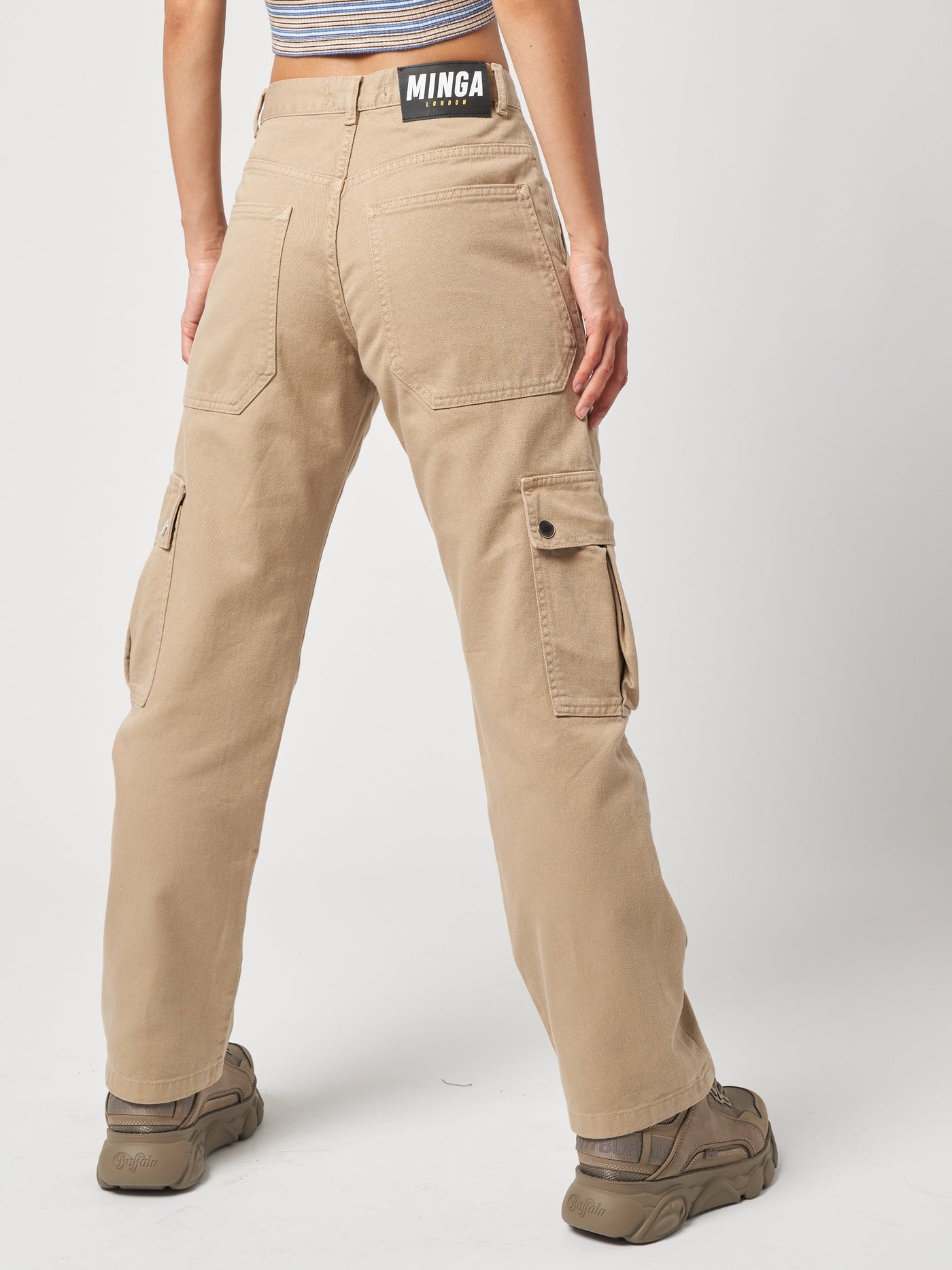 Explorer Cargo Pants In Tan - Minga London