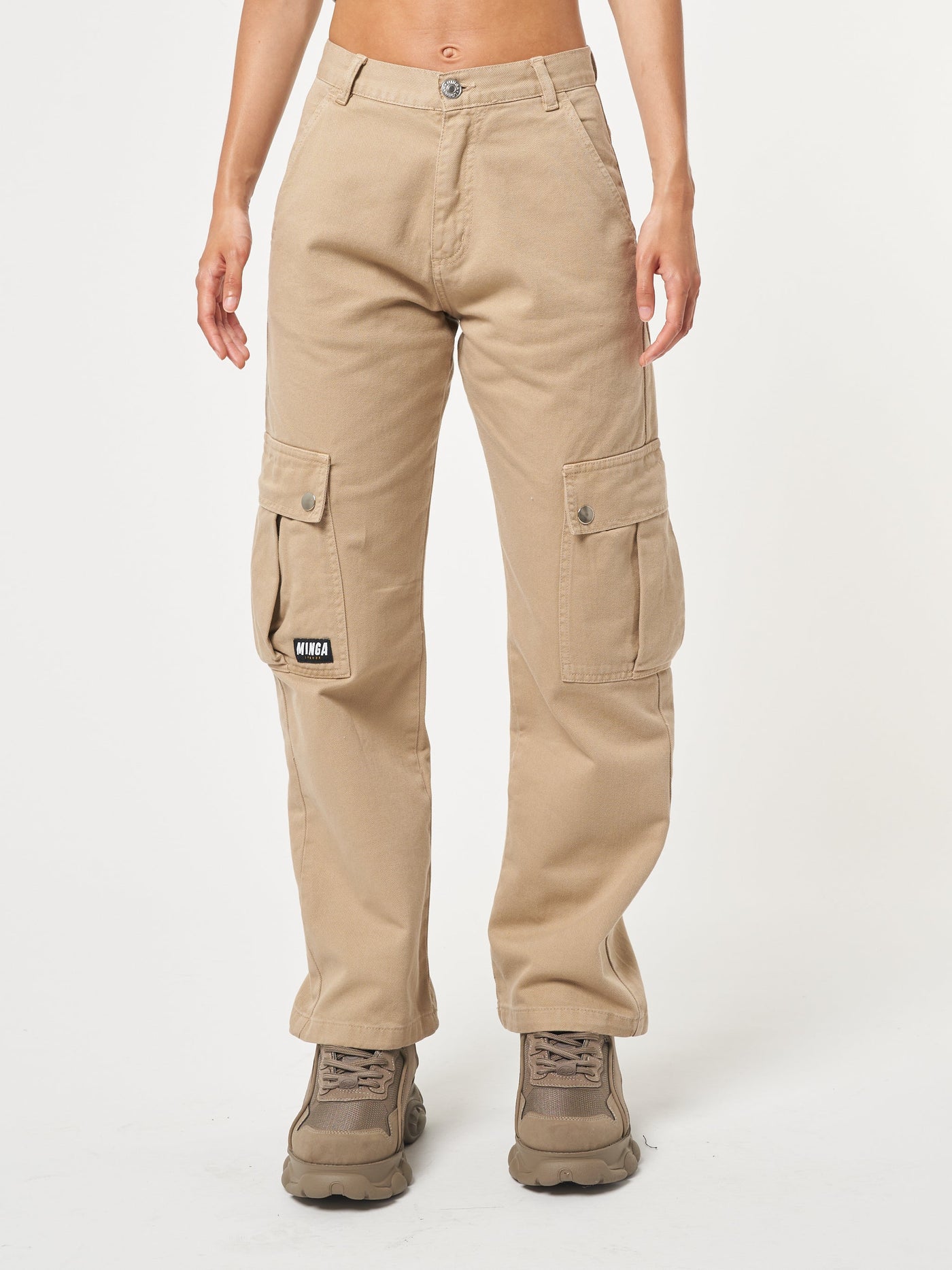 Explorer Cargo Pants In Tan - Minga London