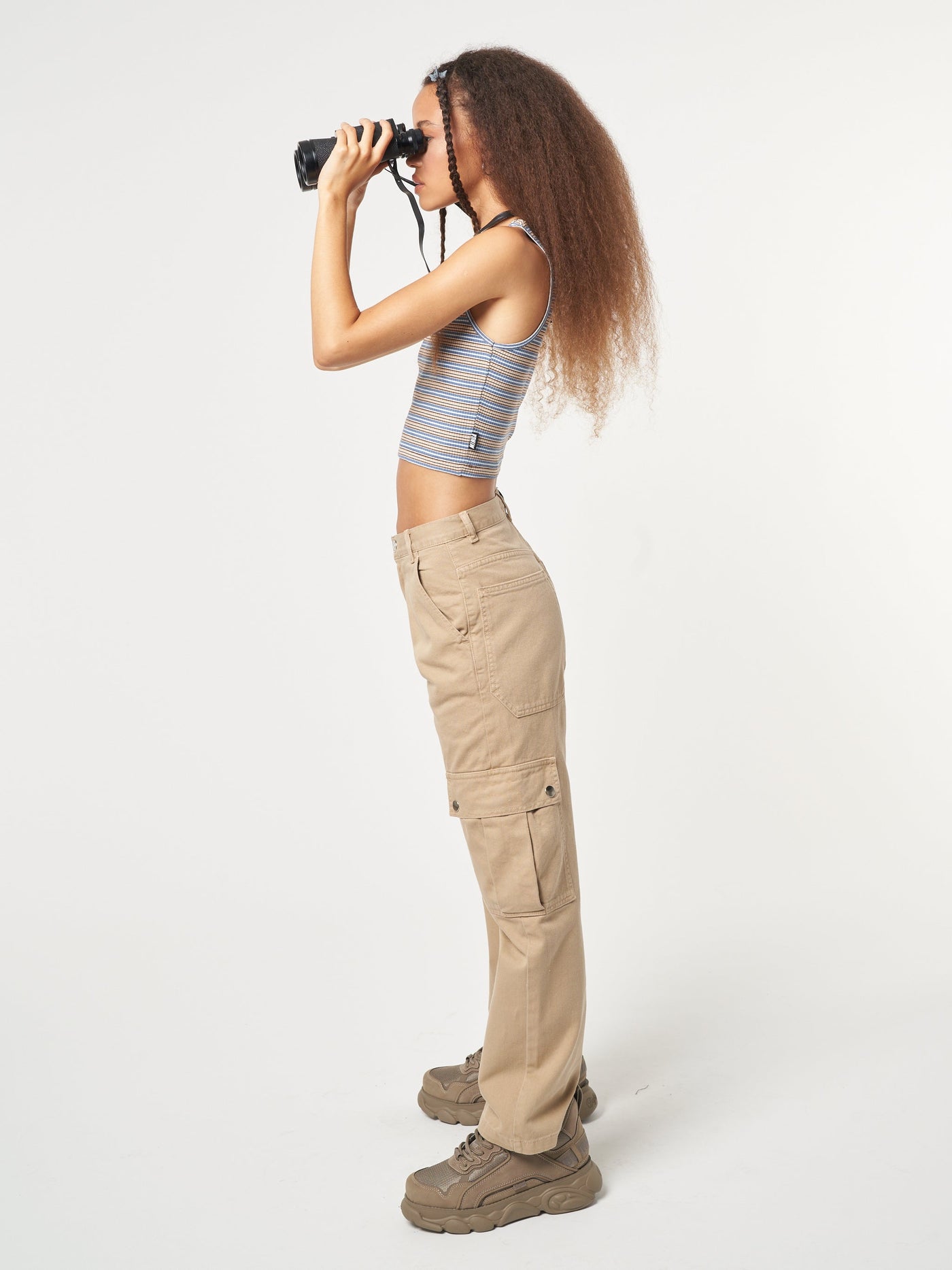 Explorer Cargo Pants In Tan - Minga London