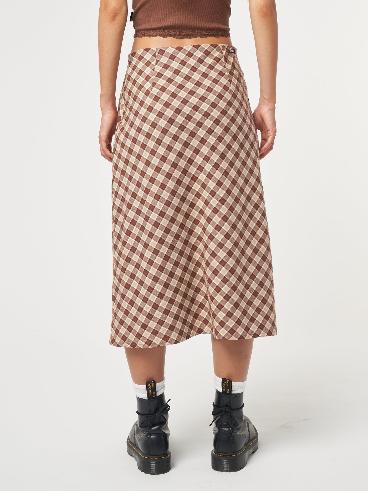 Jolene Plaid Midi Skirt - Minga London