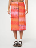Vivid Tie Dye Patchwork Midi Skirt - Minga London