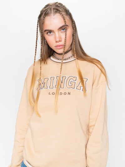 Minga Sporty Sweater in Beige - Minga London