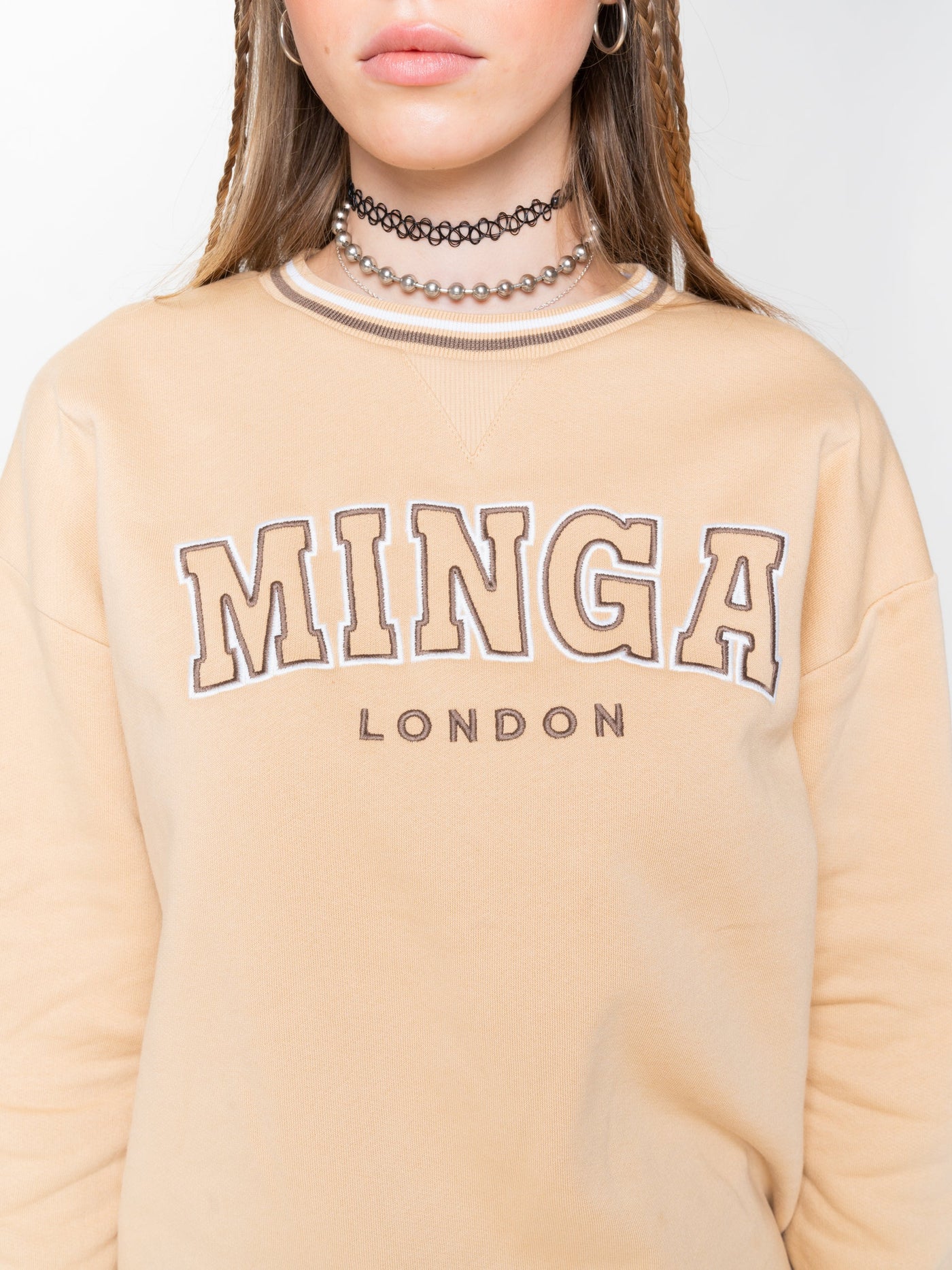 Minga Sporty Sweater in Beige - Minga London