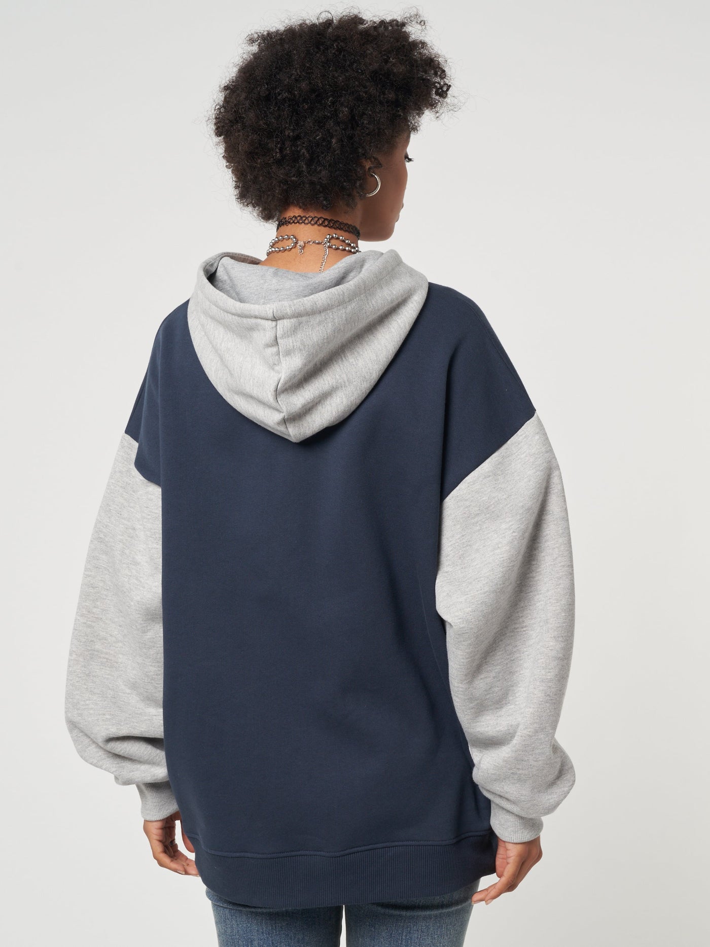 Minga Logo Zip Up Hoodie Jacket in Blue Grey - Minga London